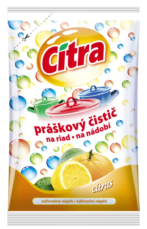 CITRA práškový čistič Citrus náhradná náplň 400g